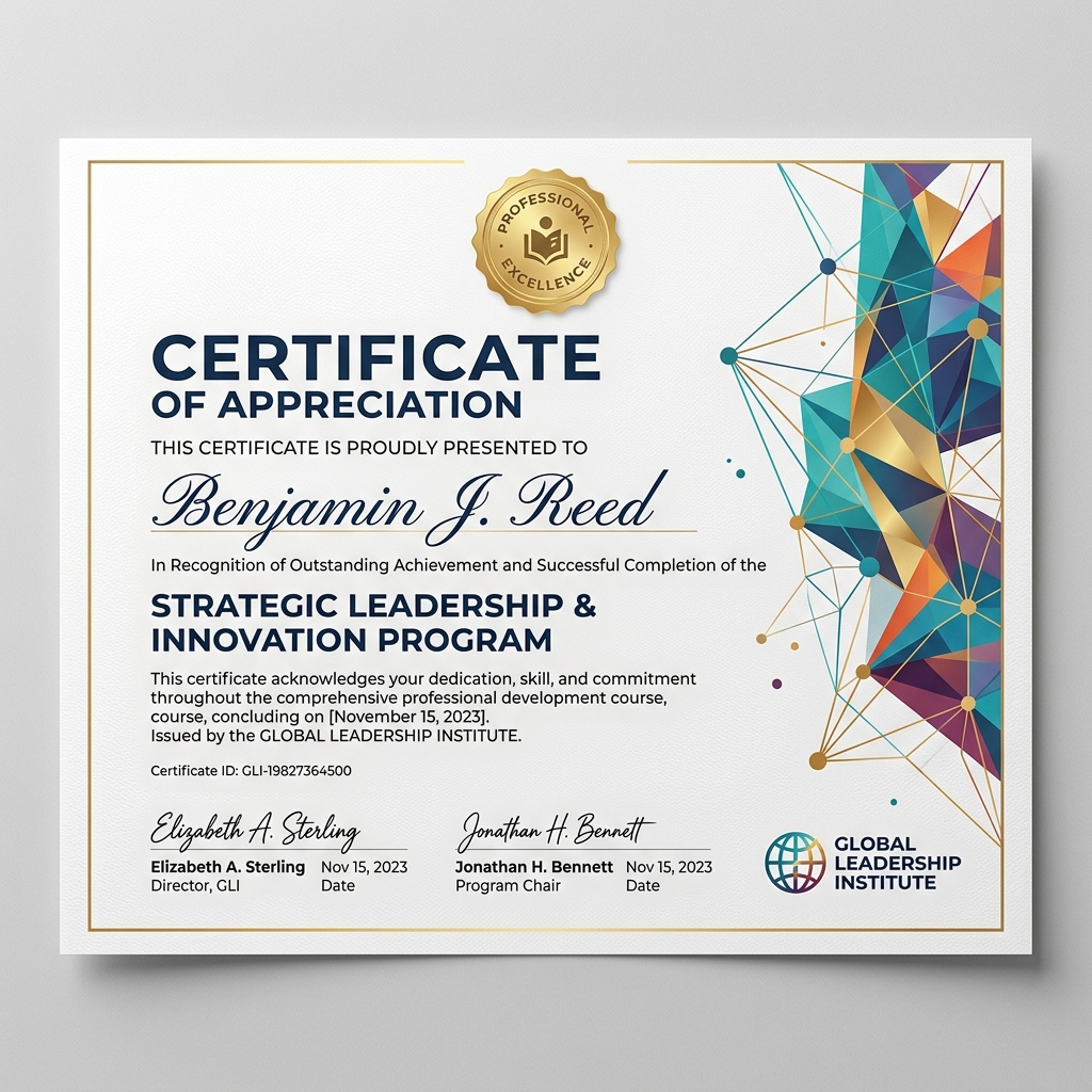 NADT Course Completion Certificate Mockup